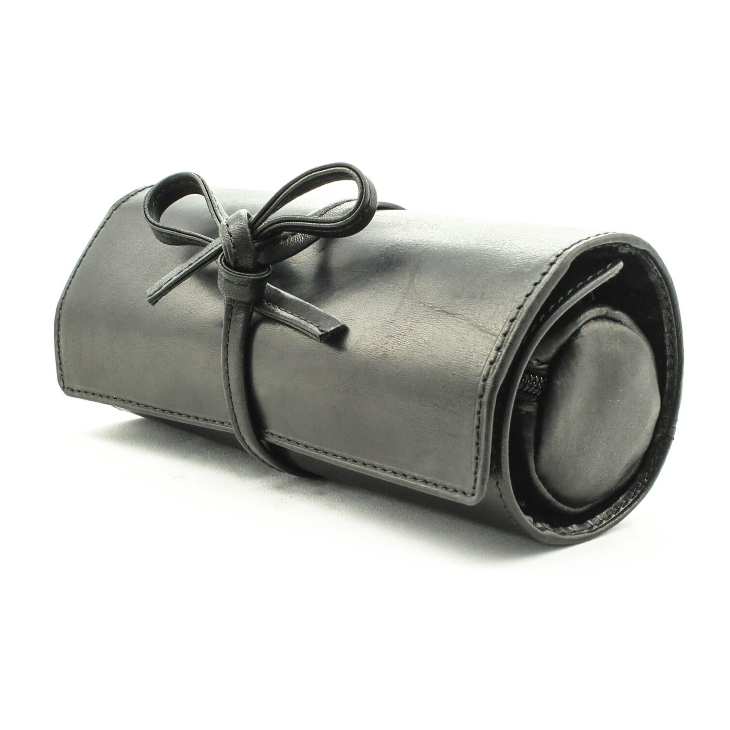 Tony Perotti Womens Italian Cow Leather Premium Combination Jewelry Roll with Tie Closure, 10.5”(L) x 6”(H) x 2.75”(W, Leather