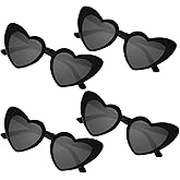 NACHLYNN 4/12/24 Pairs Heart Shaped Sunglasses Bachelorette Sunglasses Love Vintage Heart Glasses for Women Party Weddings