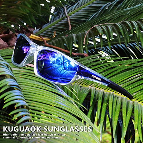 KUGUAOK 2 PACK Polarized Sports Sunglasses for Men UV Protection