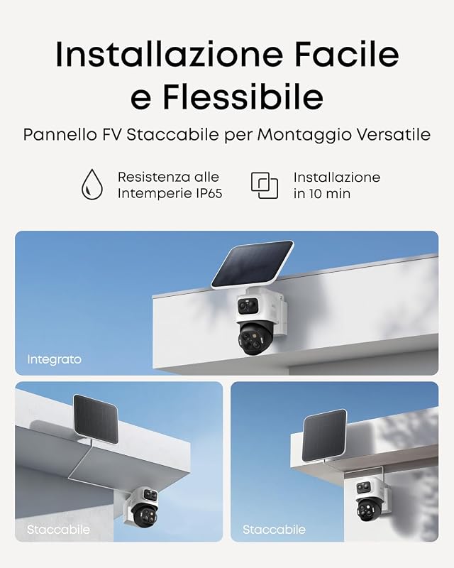 Anker eufyCam S4, Telecamera di Sicurezza FV Wireless da Esterno, 4K UHD.