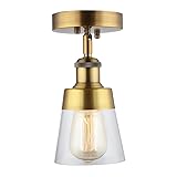 Fivess Lighting Antique Gold Flush Mount Light