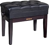 Roland Piano Bench with Vinyl Seat and Music Compartment Rosewood RPB-500Rw