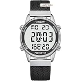 Hearkent Women Pedometer Watch for Walking Steps and Miles-Step Counter for Calories,30M Waterproof-EL Backlight-Countdown-Stopwatch-No App Step Tracker for Adults Seniors