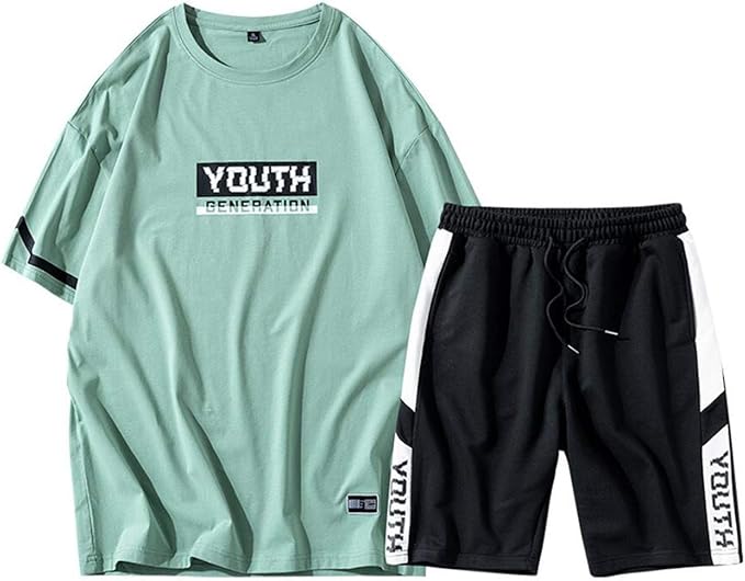 Amazon Infabe スウェット ジャージ メンズ 夏 上下セット 半袖 半ズボン セットアップ 部屋着 スポーツ ジャージ上下セット 通販