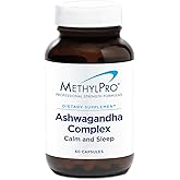 MethylPro Ashwagandha Complex - Adaptogenic Formula with Shoden Ashwagandha, L-Theanine & Magnesium - Supports Stress Balance, a Healthy Mindset & Restfulness - 60 Servings - 60 Capsules