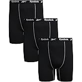 Reebok Mens Boxer Briefs - 3 Pack 7'' Inseam Stretch Performance Big & Tall Mens Underwear Boxers with Contour Support Pouch