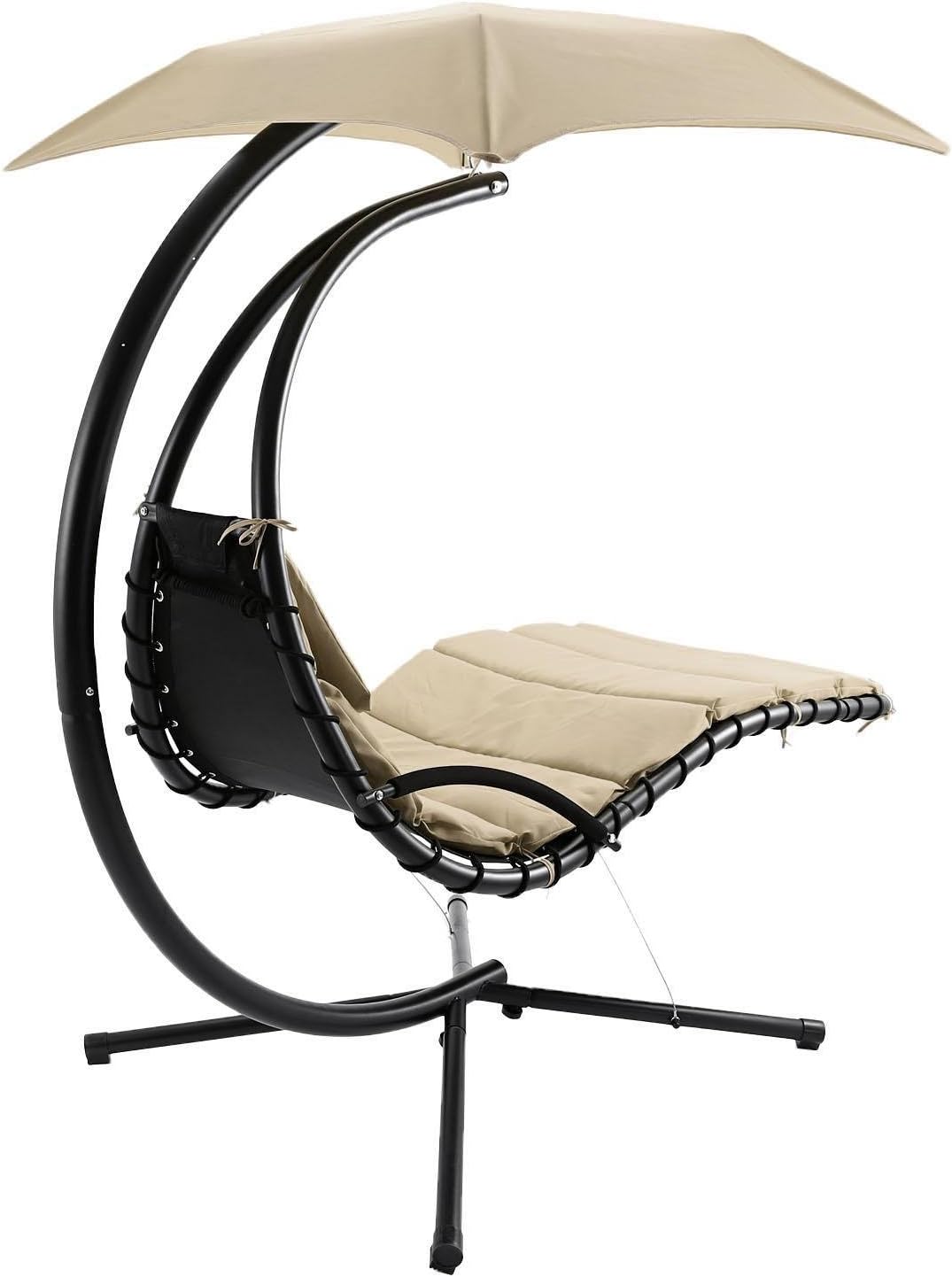 modern double chaise lounge outdoor on Amazon Com Kaluo Hanging Chaise Lounge Chair Modern Design Swing Hammock Canopy Yard Garden Kitchen Dining