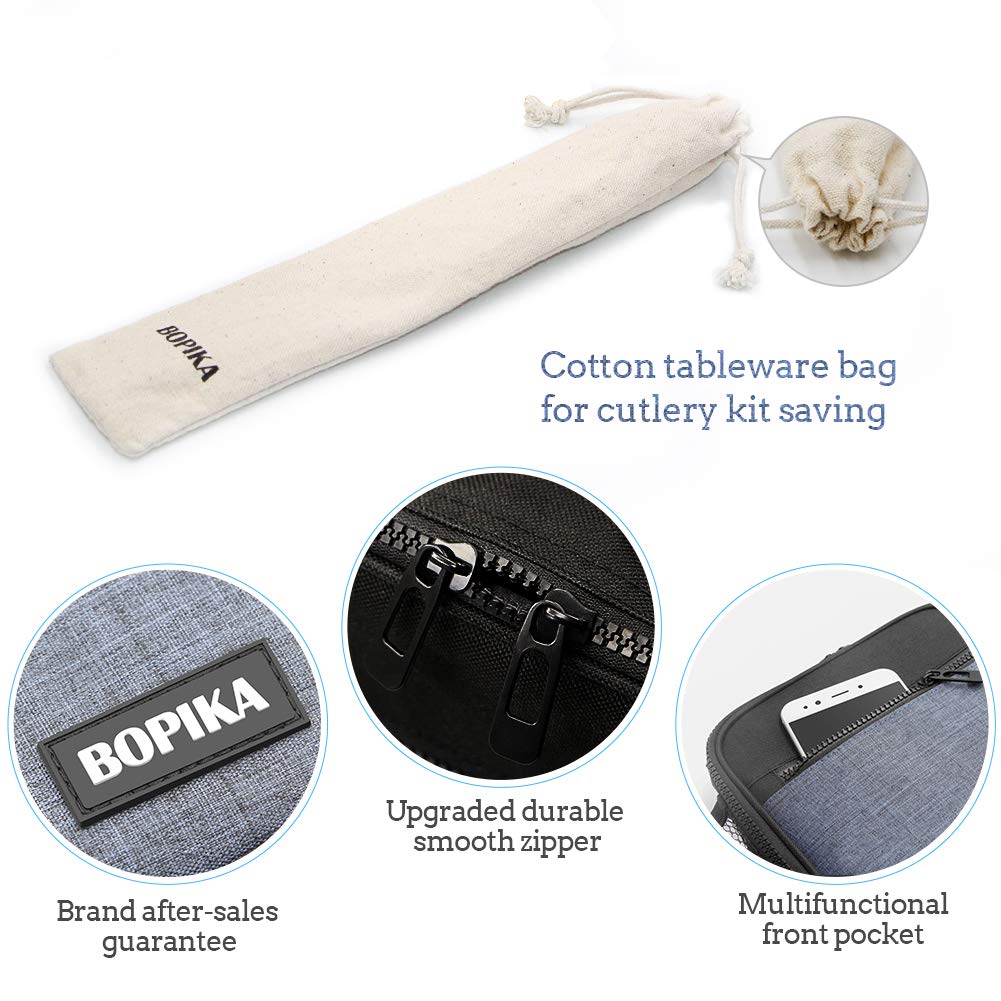 Insulated Lunch Bag, Bento Lunch Bag Thermal Cooler Meal Prep Lunch Bag with Portable Tableware Carrying Bag For Men &Women &Kids (Navy &Black)