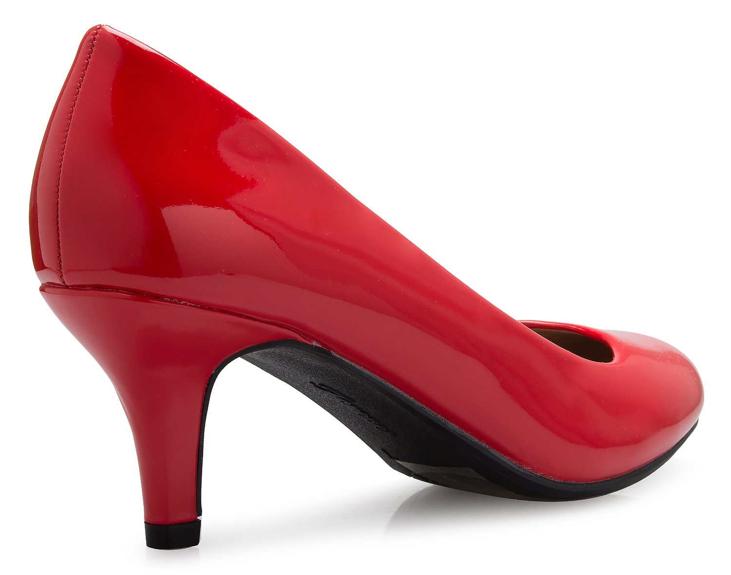 Olivia K Women's Comfort Classic Round Toe Kitten Low Mid Heel Dress Pumps - Image 4