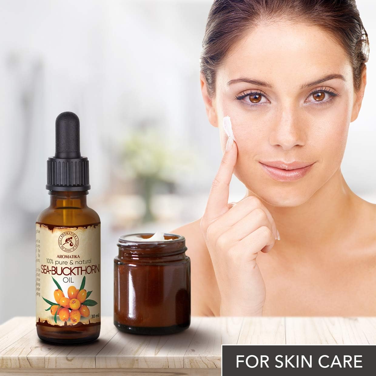 Sea Buckthorn Oil with Dropper, Cold Pressed, Hippophae Rhamnoides Oil, 100% Pure & Natural Sea Buckthorn Berry Oils for Face - Image 4