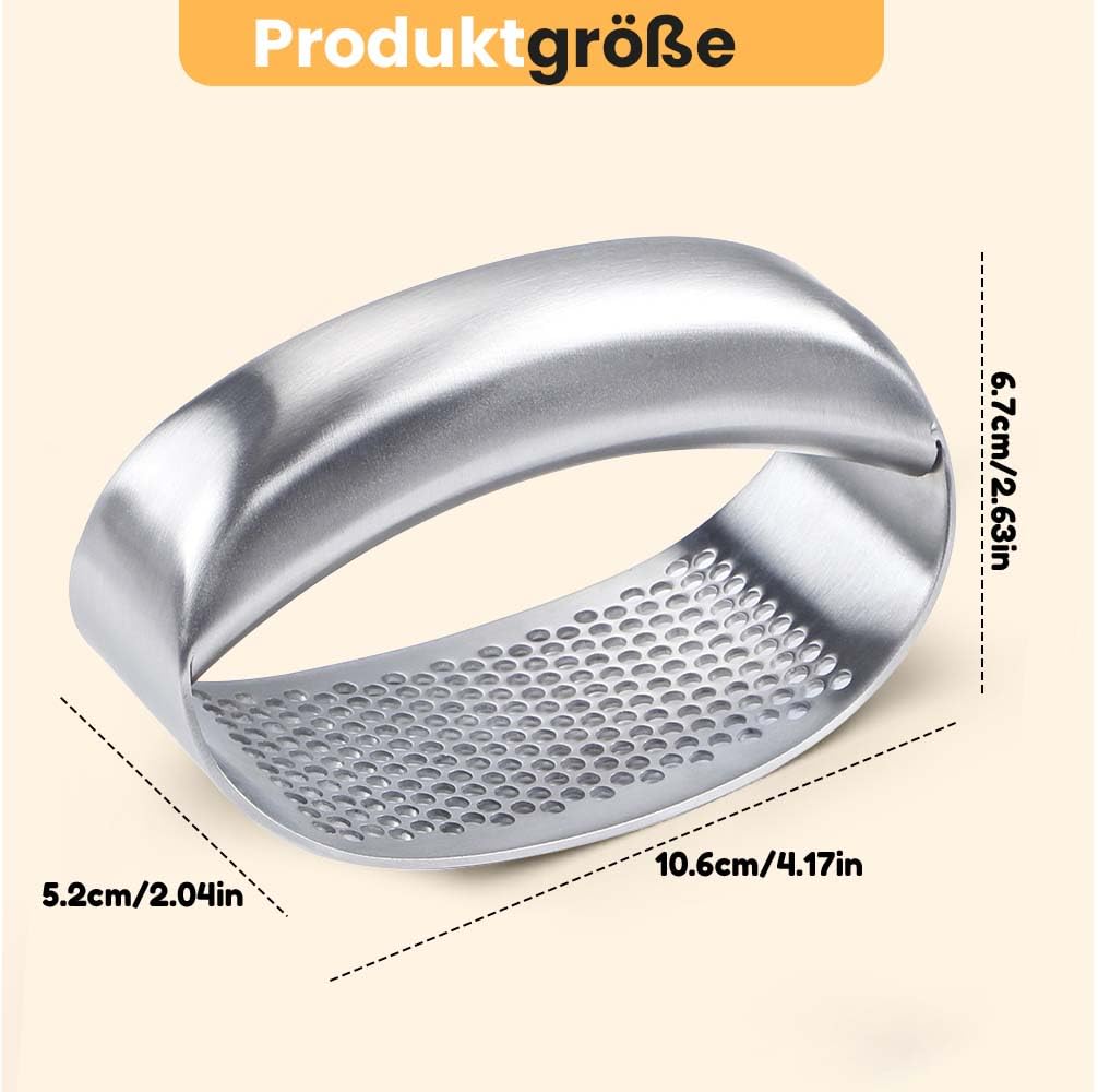 Premium Knoblauchpresse Aus Edelstahl, 2025 Neu Knoblauchwippe, Knoblauchpresse Spülmaschinenfest, Handlich & Leicht Zu Reinigen, Garlic Press Für Zerkleinert Knoblauch & Ingwer Mühelos (1) 2