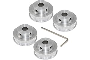 Yeebyee 2GT Pulleys 48 Teeth 8mm Bore 48T Timing Belt Pulleys Synchronous Wheel Aluminum for Width 6mm Belt 3D Printers Parts, 4pcs/Pack (Size: 48T-8mm Bore)