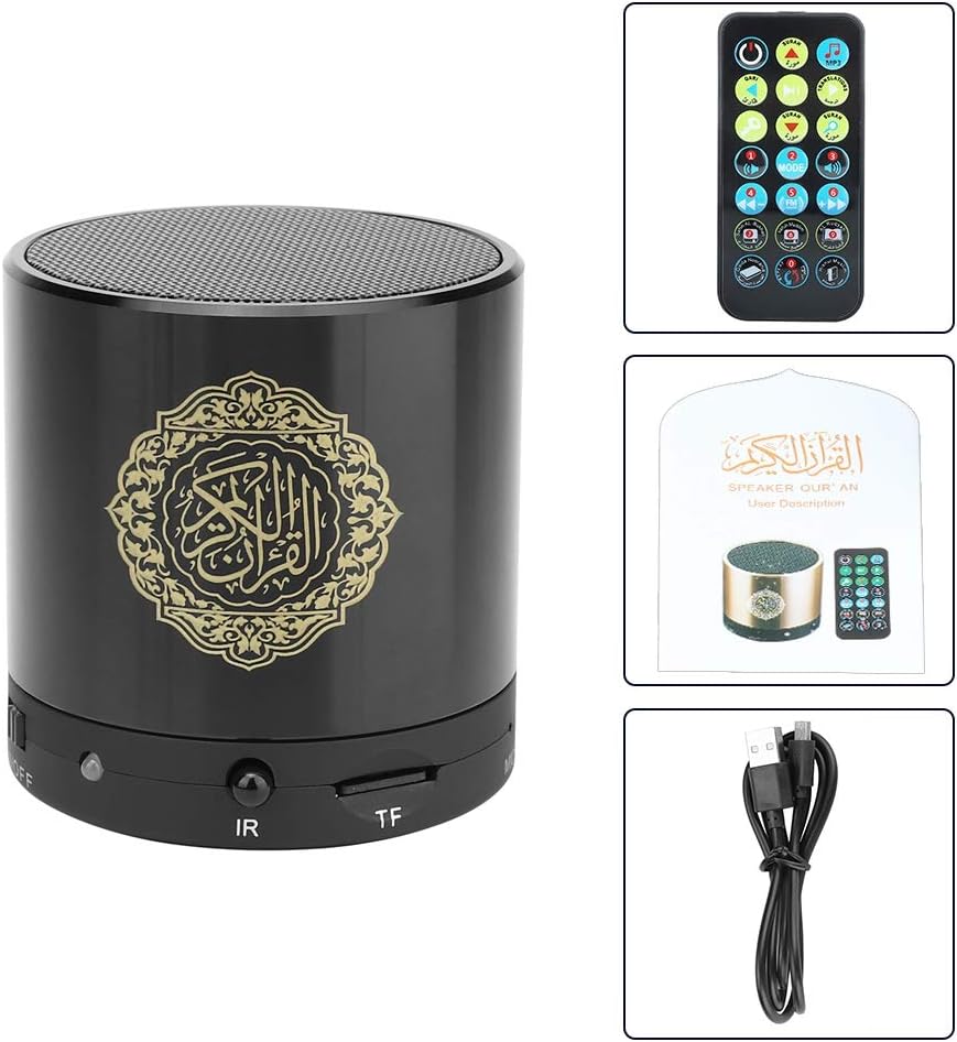 Rechargeable Quran Sound,Jadpes 8GB TF Card USB Charging Wireless Remote Control Digital Quran Speaker Muslim Player Gift for Home/Office/Mosque Digital Azan