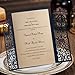 Wishmade Vintage Laser Cut Wedding Invitations Cards Blue 50 Pieces Kit for Marriage Engagement Birthday Bridal Shower Open Door Design with Envelopes Seals Party Favors
