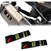 2 Pcs 3D Motorcycle Exhaust Aluminium Sticker Heat Resistant Decals