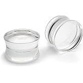 Pierced Owl UV Acrylic Ultra Clear Double Flared Saddle Plugs, Sold as a Pair