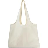 TOPASION Cotton Canvas Tote Bag,Shopping Bags,DIY Gift Bags,Cloth Bag,Solid Color Bag