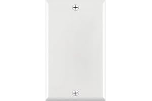 1 Port Keystone Wall Plate Single-Gang Wall Plate with Standard Size Ethernet Wall Plate Keystone Jack Insert - White