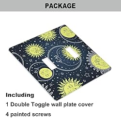 Pznen Sun And Moon Double Toggle Switch Covers