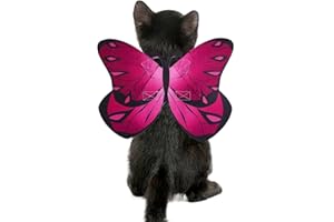 PUOYIS Cat Dog Butterfly Costume Wings for Halloween Party Decoration, Halloween Dog Cat Costume, Puppy Cat Dress Up Accessories