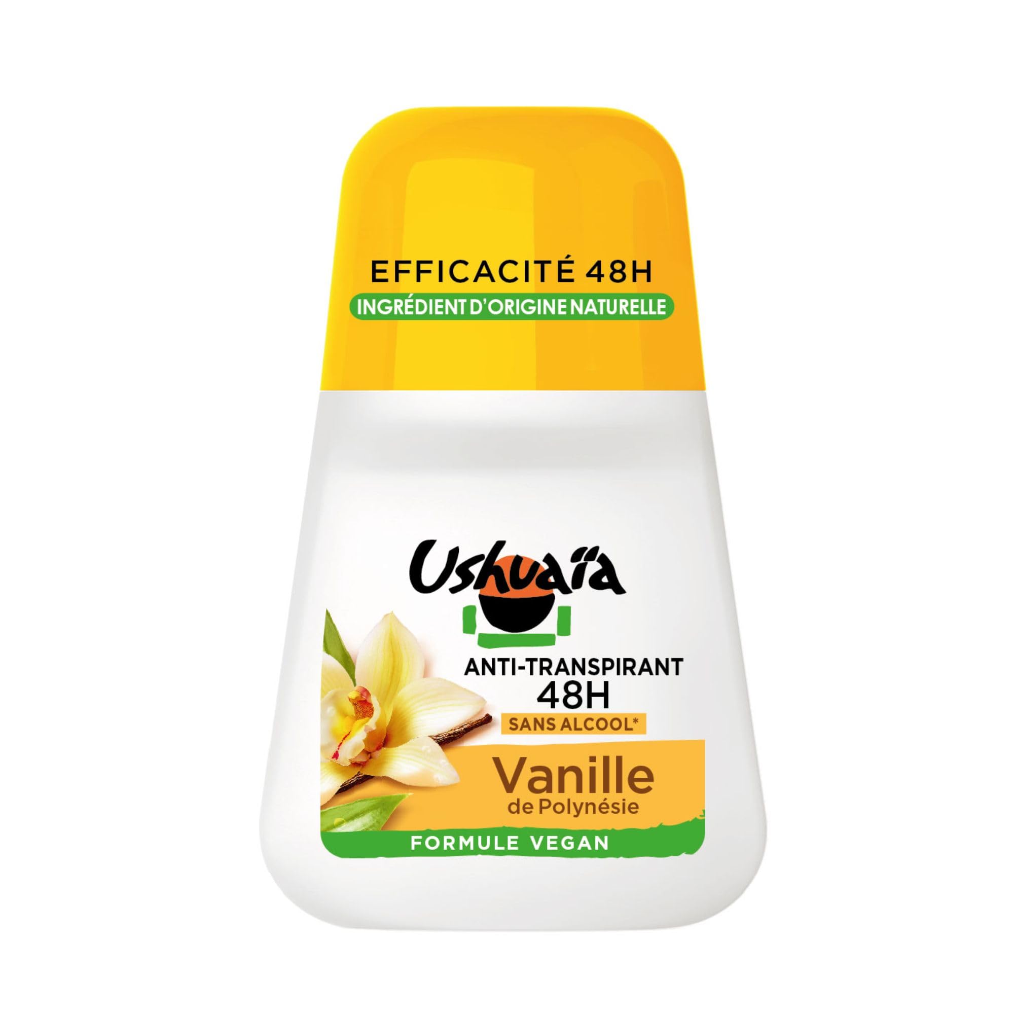 Ushuaïa - Women's Roll-On Deodorant with Polynesian Vanilla Fragrance 48-hour Effectiveness - 50 ml