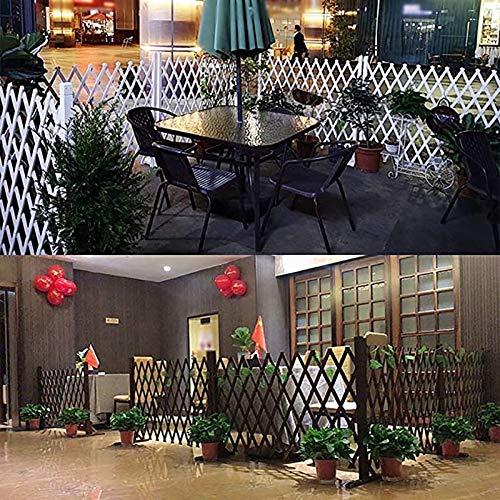 QBZS-YJ Pet Barrier Erweiterbarer freistehender Holzgarten Gitter-Zaun-Pflanzenbildschirm/Holzzaun-Dekor im Garten… – Bild 5