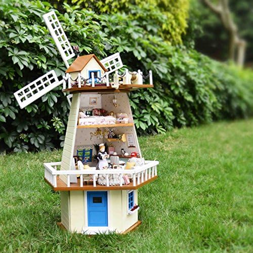 Cuteroom DIY Wooden Dollhouse Monsoon Expectation Handmade Decorations Model with LED Light&amp;Music