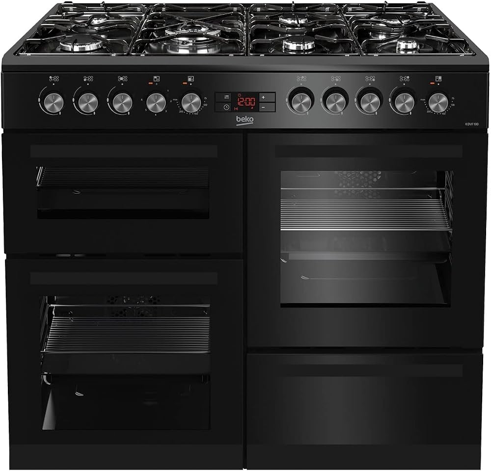 Beko KDVF100K 100cm Dual Fuel Range Cooker Black