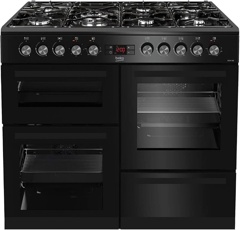 Beko KDVF100K 100cm Dual Fuel Range Cooker Black