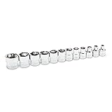 GEARWRENCH 12 Piece 1/4" Drive 6 Point MM Stubby
