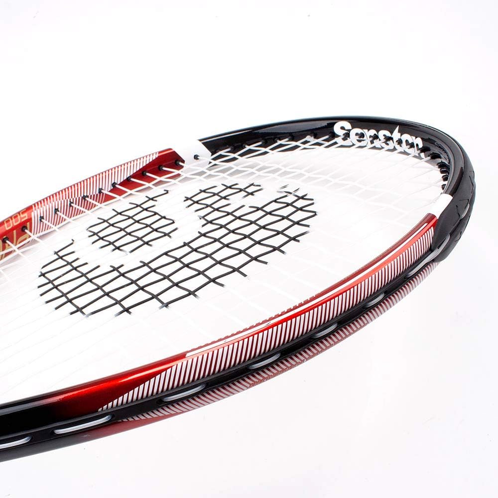 Senston 27 inch Tennis Racket Professional Tennis Racquet, Good Control Grip, Strung with Cover, Tennis Overgrip, Vibration Damper(Blue White) : Sports & Outdoors