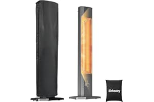 BIRHEATRY Patio Electric Heater Covers 600D Outdoor Electric Heater Waterproof Cover 11"Dx13"Wx41"H, Dustproof Infrared Heater Covers for Indoor Outdoor Garage Backyard Electric Patio Heaters