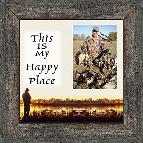 Personally Yours Bird Hunters Happy Place, Hunting Theme Picture Frame, 10X10 9726BW