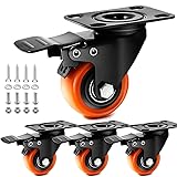 Caster Wheels- 2 Inch Casters Set of 4 Heavy