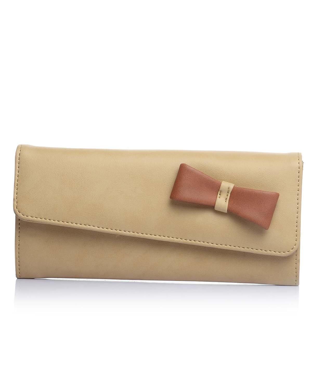 fostelo bow women's clutch (beige) ()