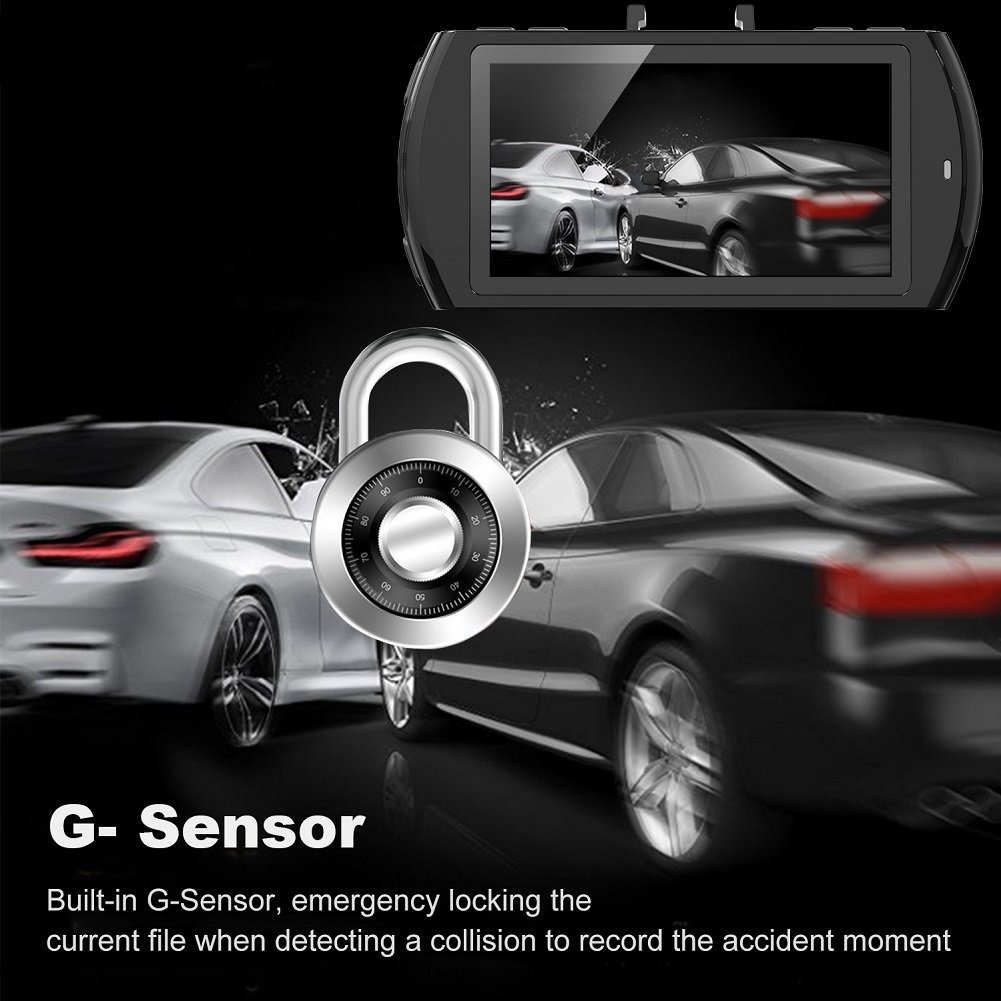 Beschoi Dash Cam Telecamera per Auto Full HD 1080P 2,7” LCD Rigistratore DVR Videocamera Grandangolare 170 Gradi, Visione Notturna, Rilevatore di Movimento, Registrazione in Loop, G-Sensor, con Micro