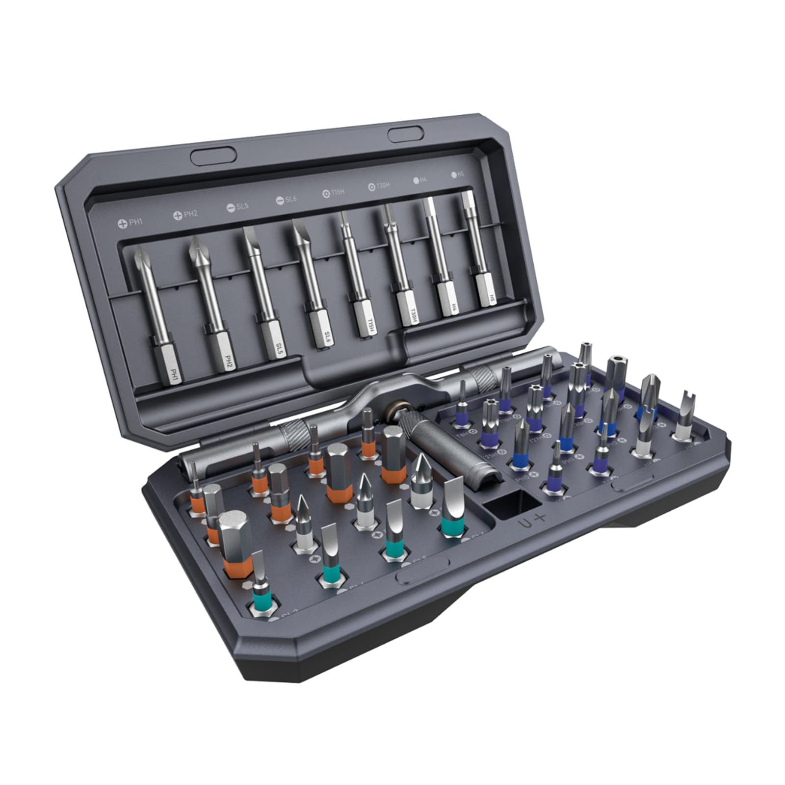 Photo 1 of 42 in 1 Magnetic Screwdriver Set, Ratchet Screwdriver Set, Multi Bit Screw Driver Set Kit with Case, Portable Repair Tool for Electronics, PC, Glasses, Bicycles, Watch, Furniture & DIY