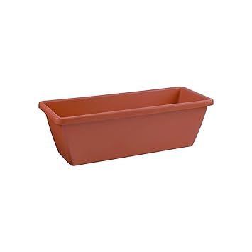 Elho Barcelona Balkonkasten 90 - Übertopf - Tonrot - Draußen & Balkon - L 19.5 x W 90 x H 15.6 cm