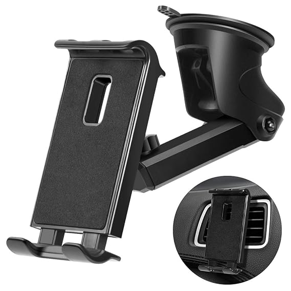 Kaome Handyhalterung Auto, Kfz Handy Halterung mit Gel-Auflage&Teleskoparm, 2 in 1 Autohalterung Handy Windschutzscheibe + Be