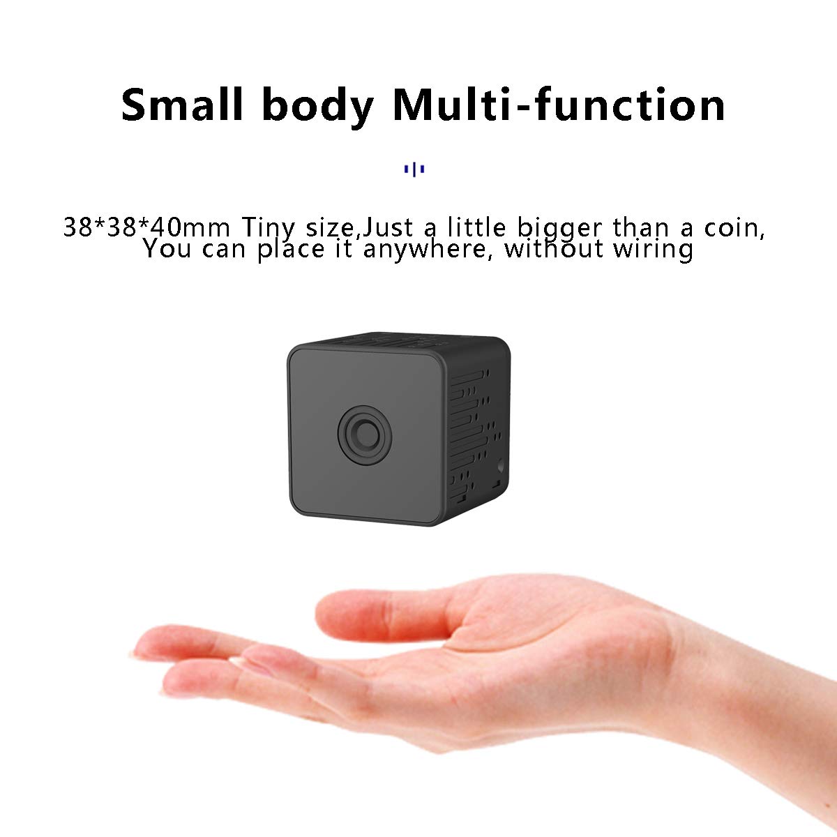 Mini Spy Camera - Halnziye HD 1080P Wireless WiFi Hidden Camera, Portable Small Nanny Camera Home Security Monitor with Night Vision/Motion Detection/Remote Viewing for Indoor, Car, Store, Office