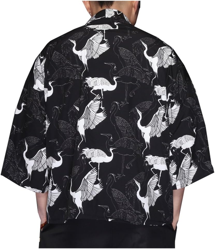 LifeHe Men's Women Kimono Cardigan Japanese Jackets Shirts