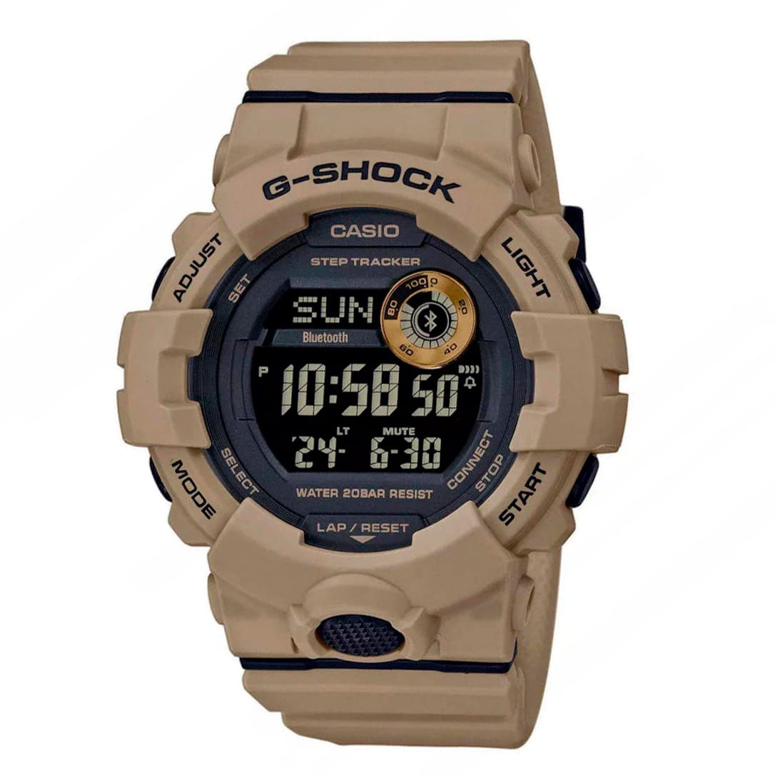 Casio Mens Digital Quartz Watch with Plastic Strap GBD-800UC-5ER, Beige