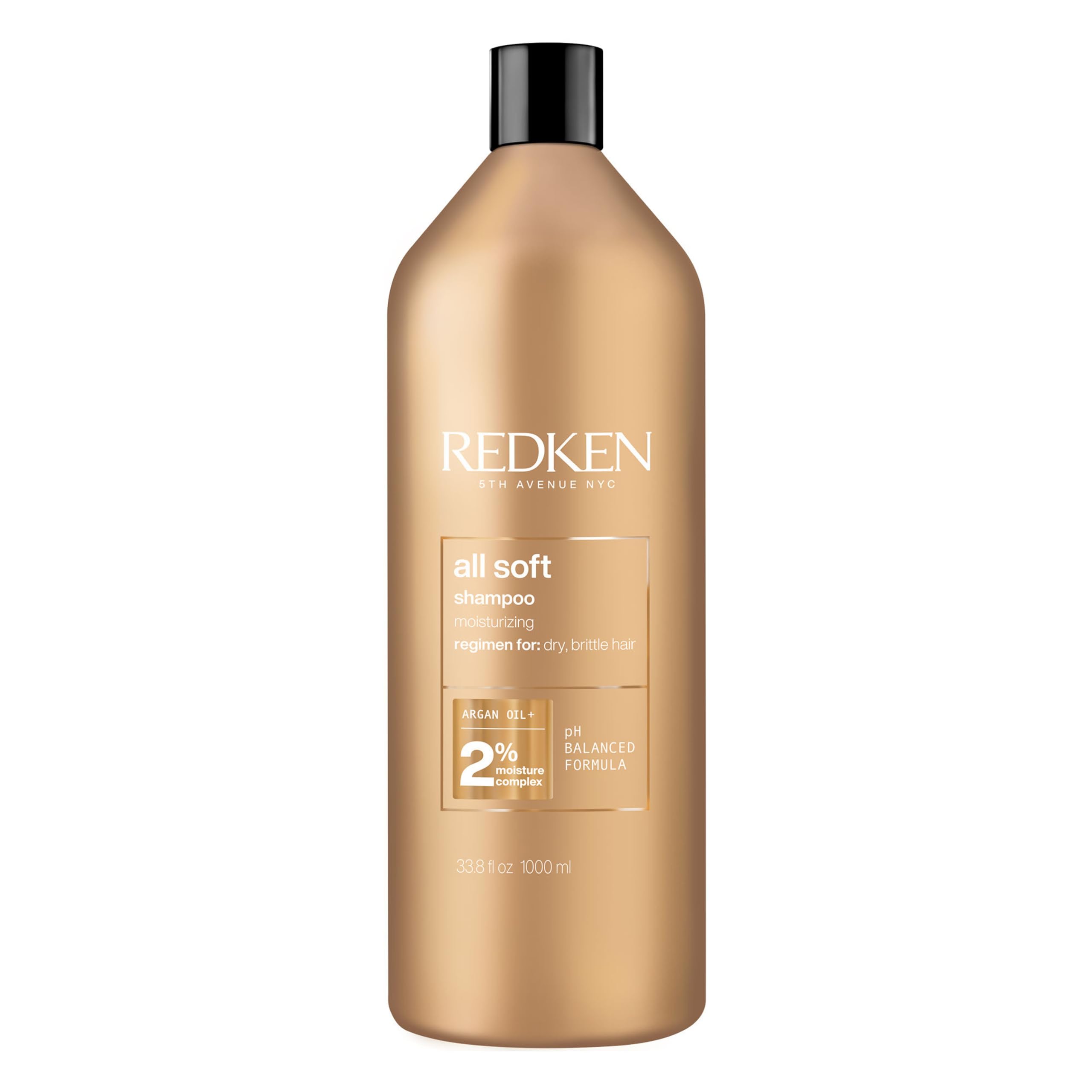 Photo 1 of Redken All Soft Shampoo | Moisturizes and Deeply Hydrates| Softens, Smooths, and Adds Shine| Nourishing Shampoo for Dry Hair | Safe for Color-Treated Hair | With Argan Oil