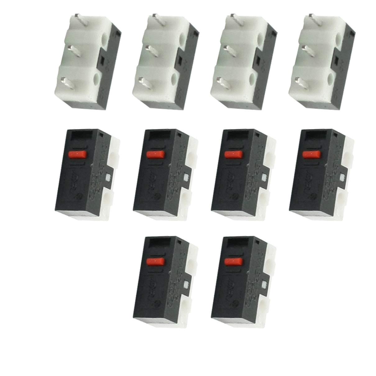 Aexit 10Pcs NO NC 3 Pin SPDT Push Button Micro Limit Switch RW10 AC 125V 2A (00c638e8db72f9d7e72d8abdfa37d474)