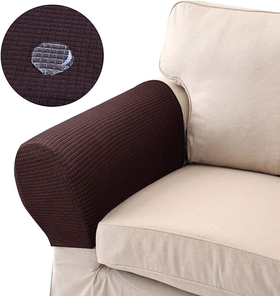 LERTREE 1 Pair Sofa Arm Slipcovers Elastic Sofa Armrest Protectors