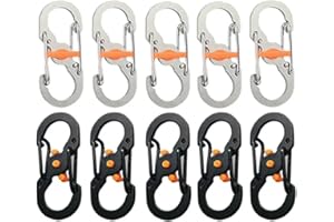 Zipper Clip Theft Deterrent - 10 PCS Built-in Lock Buckle Security Fasteners,Backpack Zipper Lock, Quick Disconnect Clip - Ke