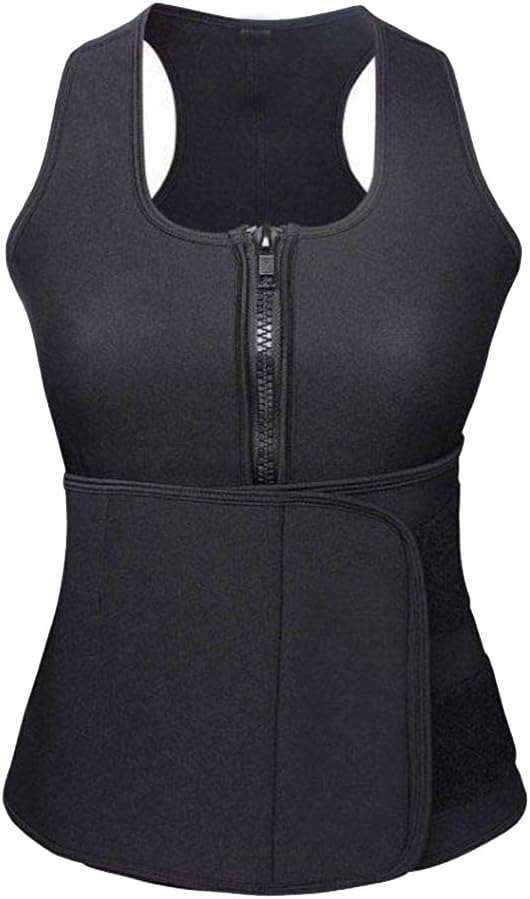 GODGETS Waist Trainer Neoprene Sweat Sauna Vest with Adjustable Waist Trimmer Belt for Weight Loss Slimming Body Shaper