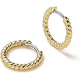 Ana Luisa Trendy Huggie Hoop Earrings for Women - 14K Gold Plated or Sterling Silver Hoop Earrings - Small, Dainty, Hypoallergenic, Water-Resistant, Tarnish-Free Hoops - Jewelry Perfect for Stacking