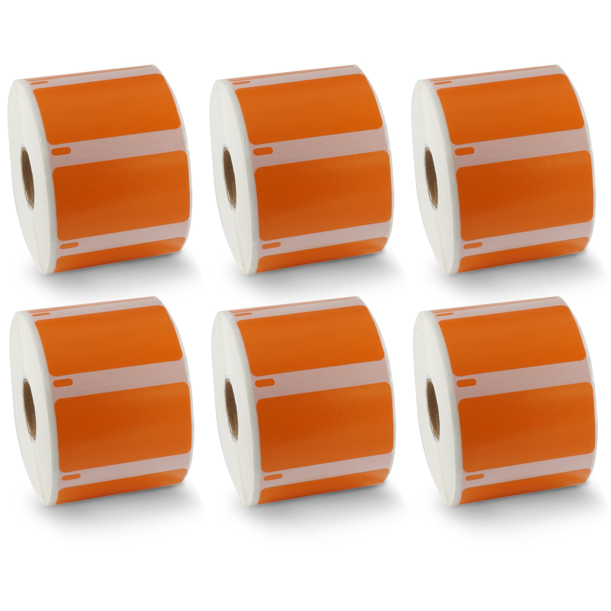 BETCKEY - 6 Rolls Orange Multi-Purpose Labels Compatible with DYMO 11354(S0722540), 57mm x 32mm, 6000 Colored Labels Compatible with DYMO LabelWriter 450, 4XL, NOT Fit 550 or 5XL