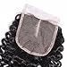 Sent Hair Curly Wave Lace Closure Brazilian Human Hair Unprocessed Hairpieces with Baby Hair Middle Part Natural Color 8 inch